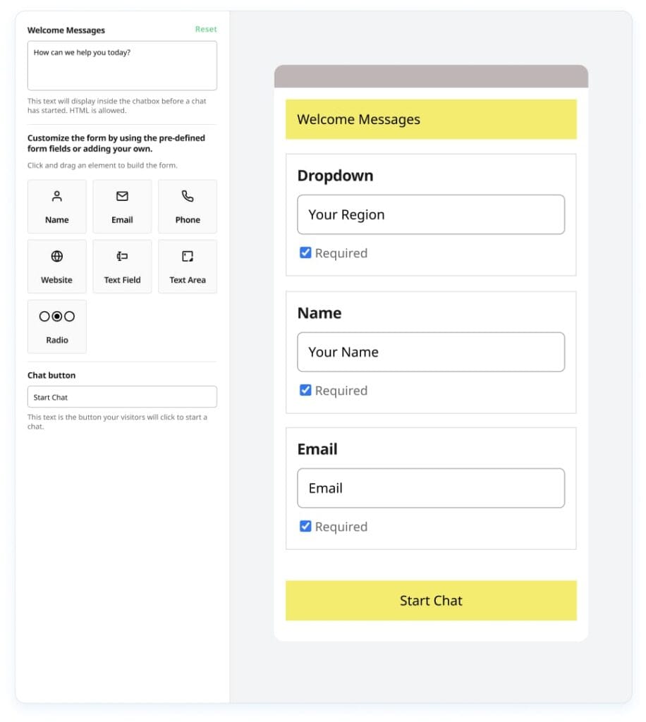 Olark Custom Forms