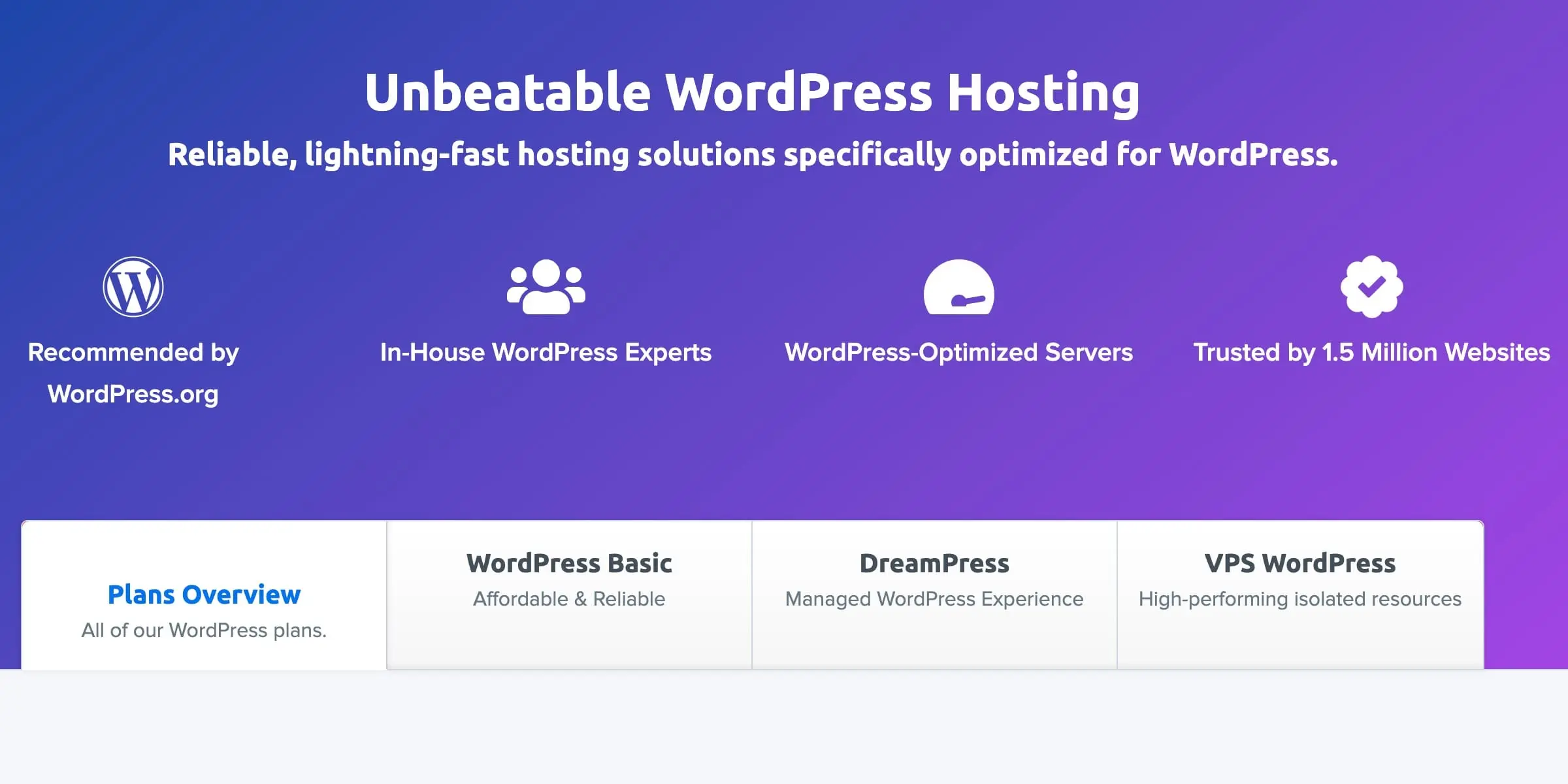 DreamHost WordPress Plans.