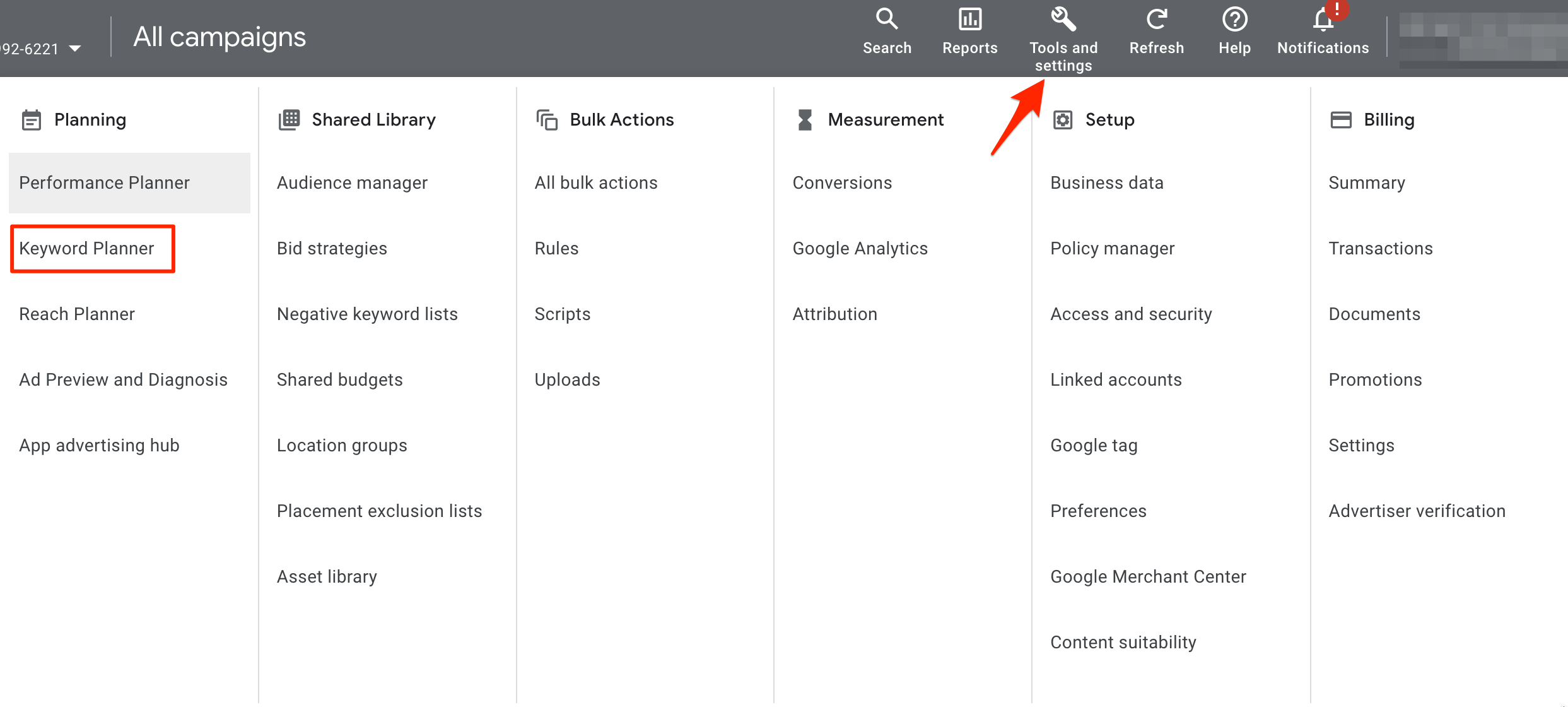 Google Keyword Planner