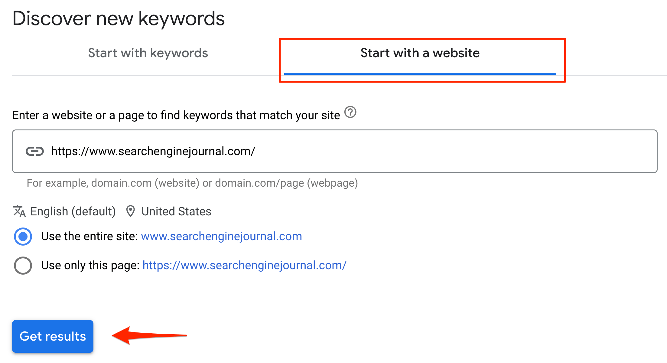 Google Keyword Planner