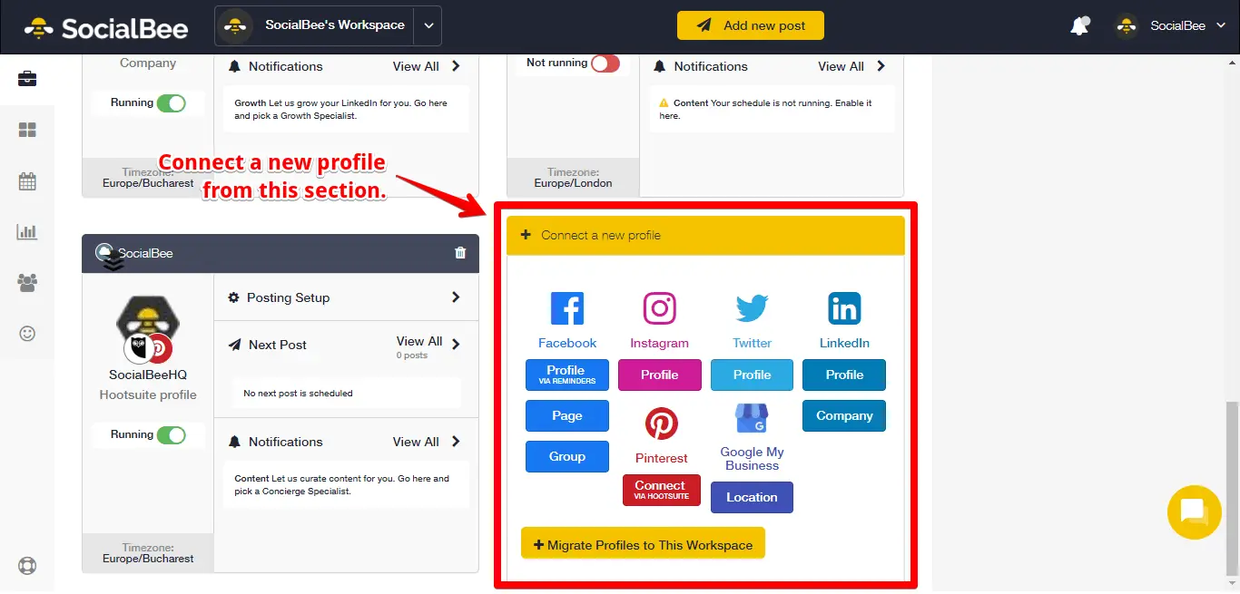 Social Bee - Social Media Management Tools