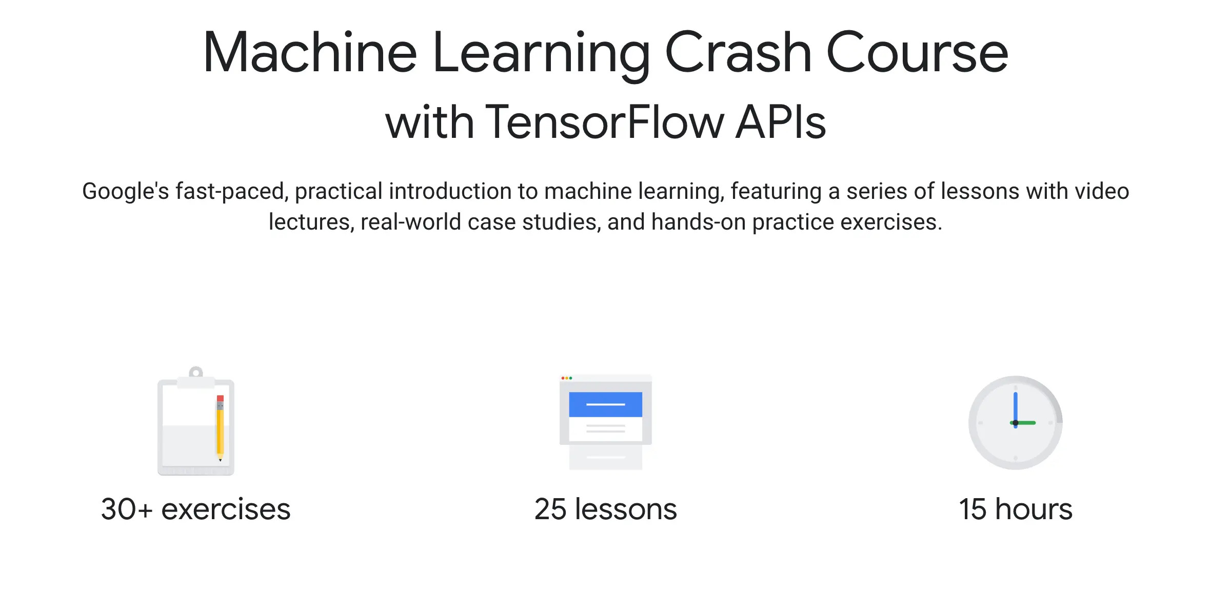 Machine Learning Crash Course