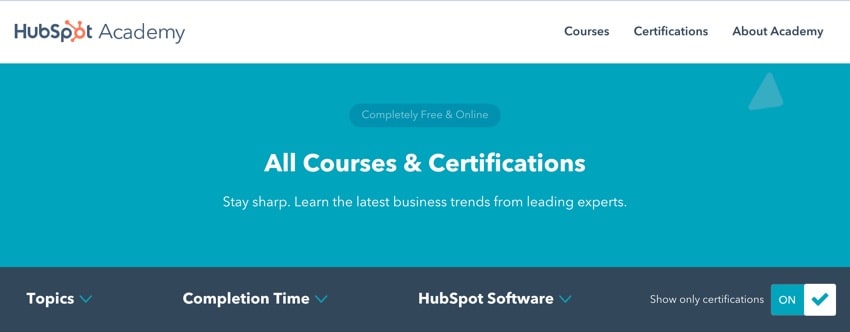 Hubspot Digital Marketing Academy