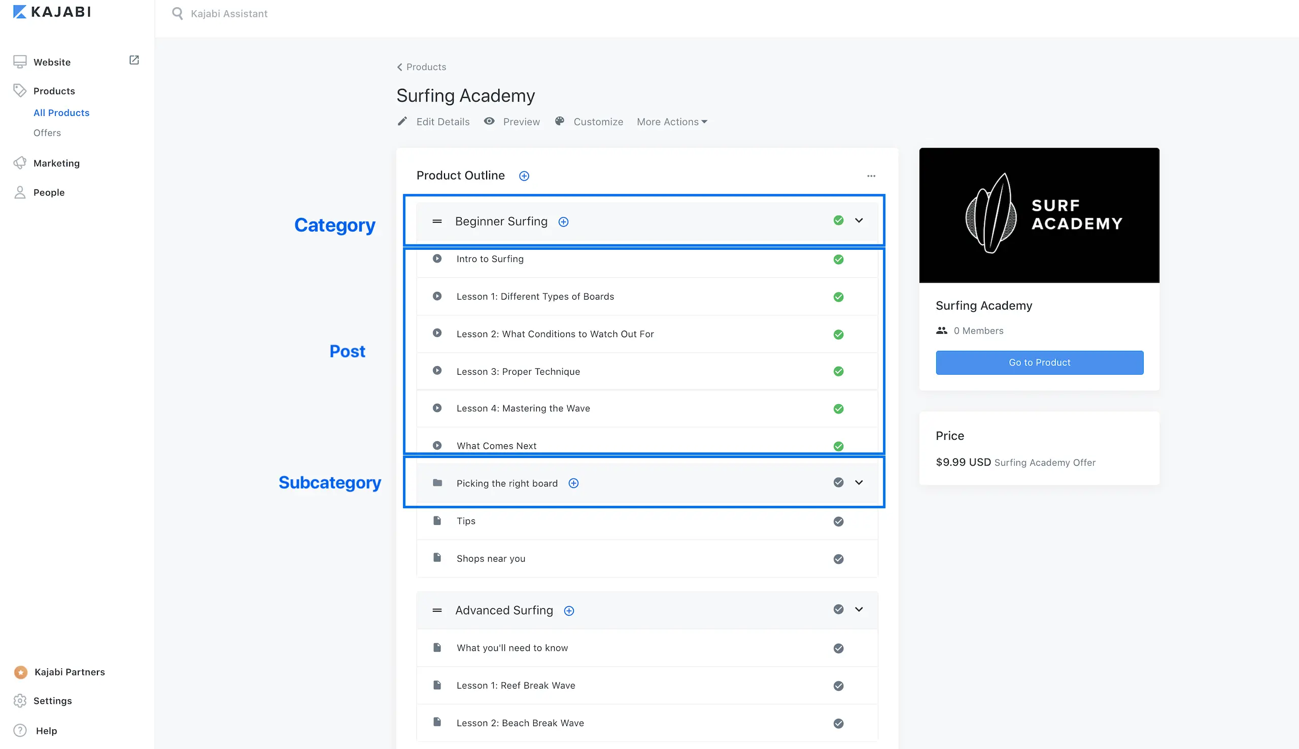 Kajabi Dashboard