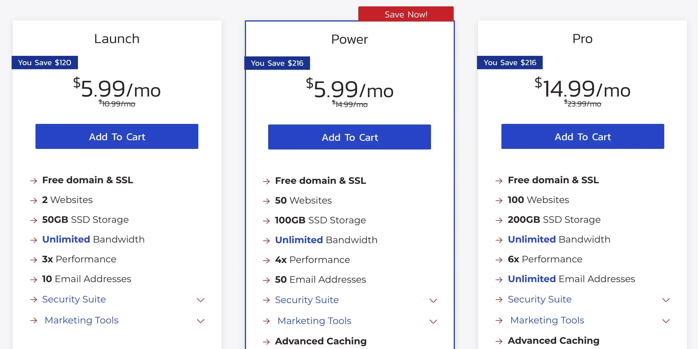 Inmotion Hosting Starter Plans