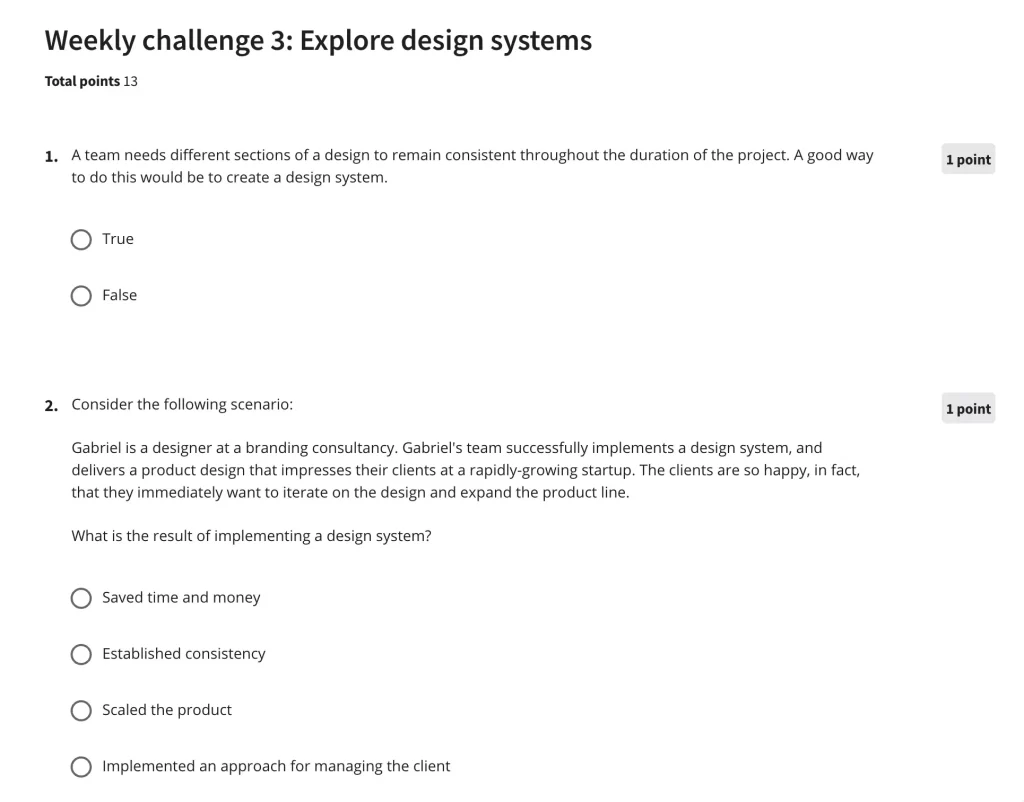 Google UX Design Certificate Exam Questions.