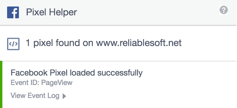 Facebook Pixel Helper