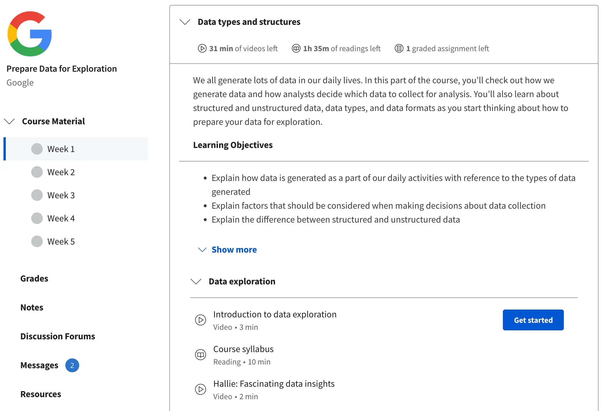 Google Data Analytics Certification