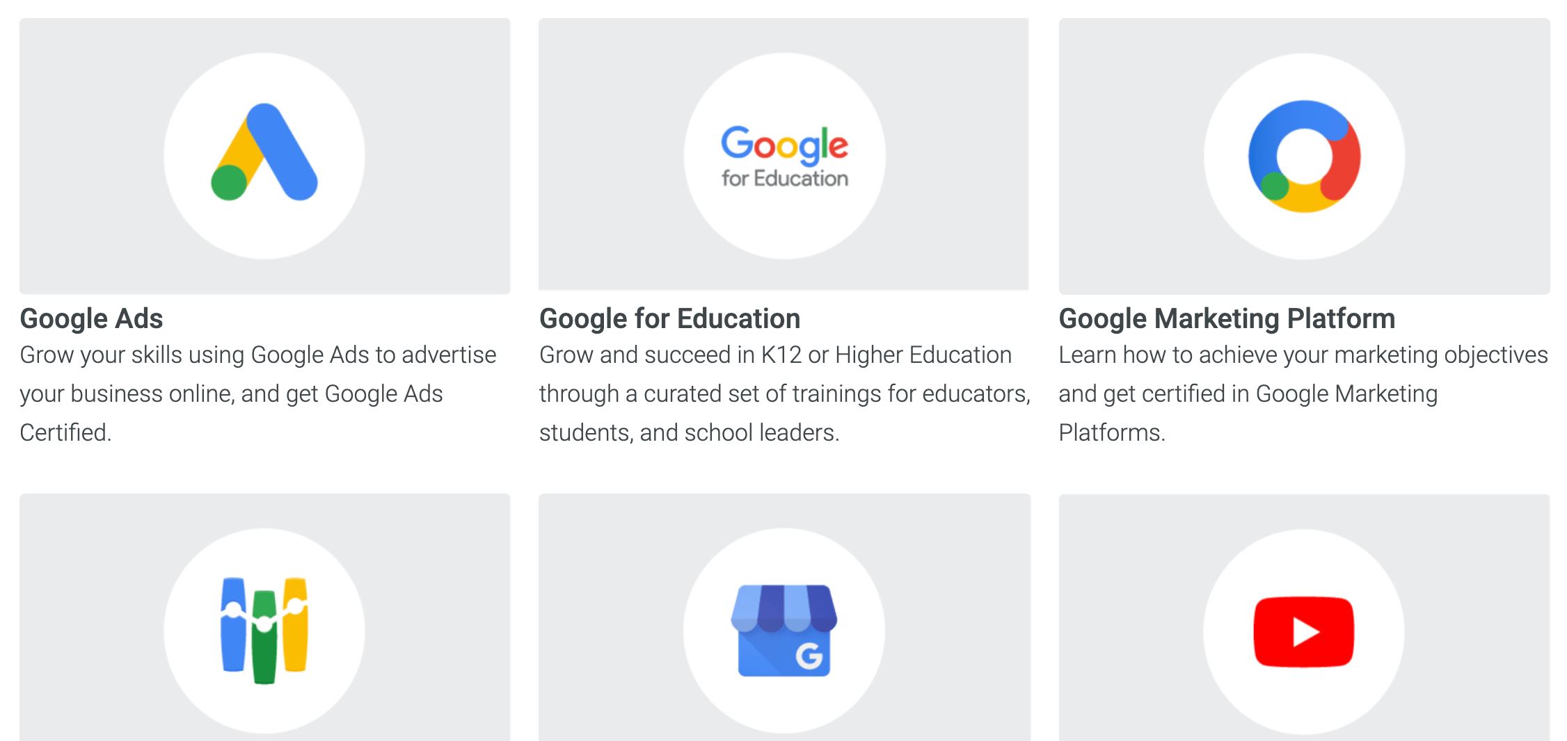 Google Skillshop Courses