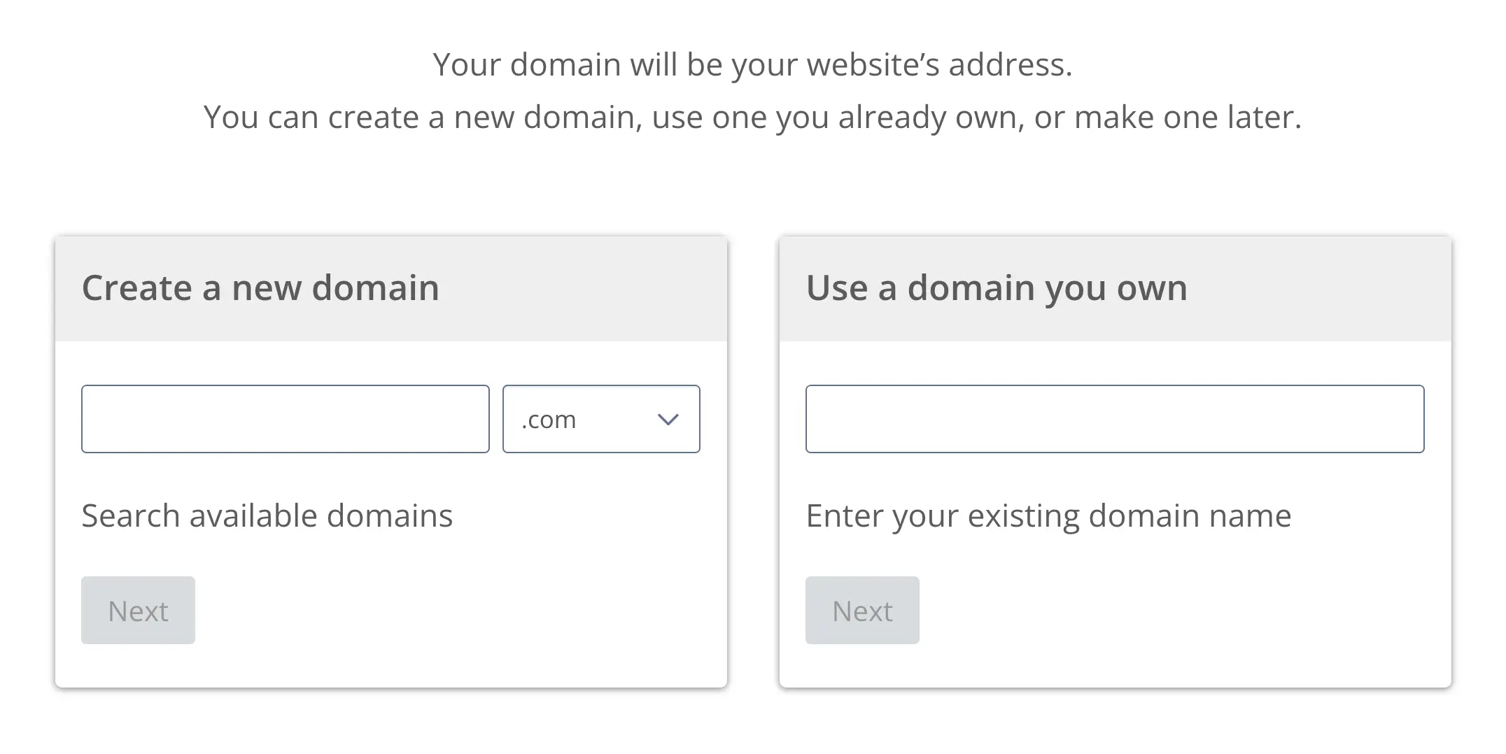 Choose Domain Name