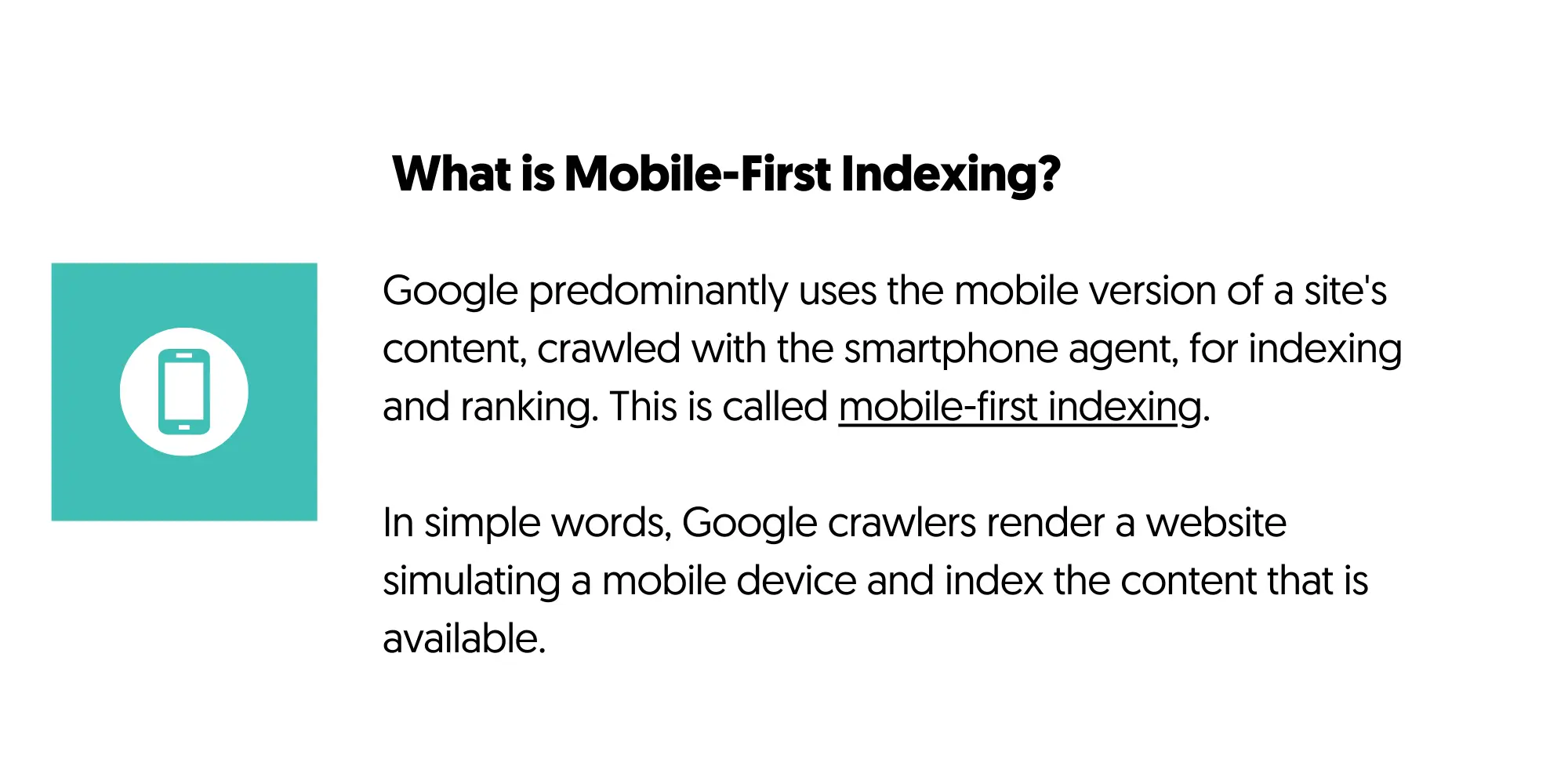 Mobile First Indexing