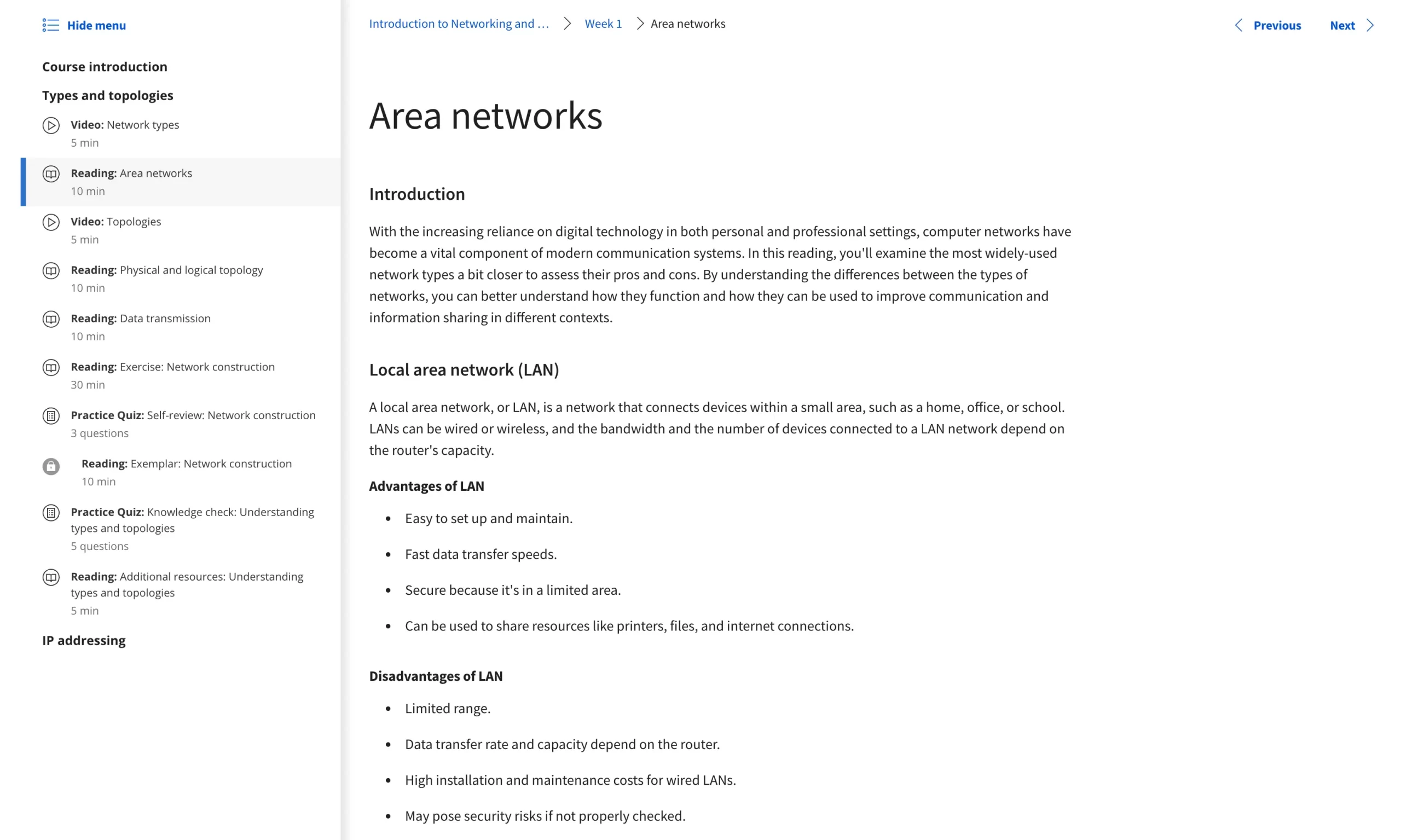 Introduction to Networking and Cloud Computing Course