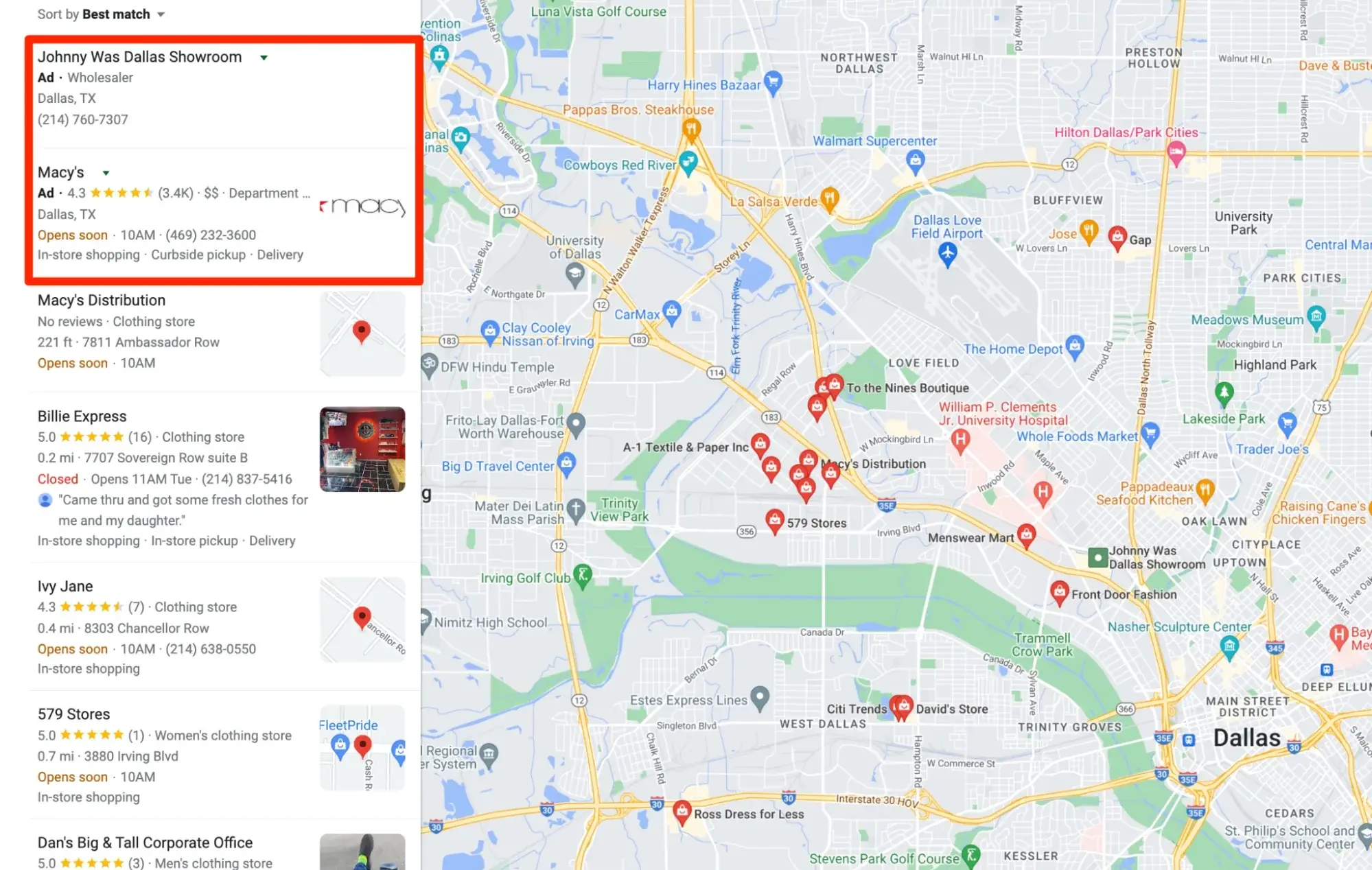 PPC Ads on Google Maps.