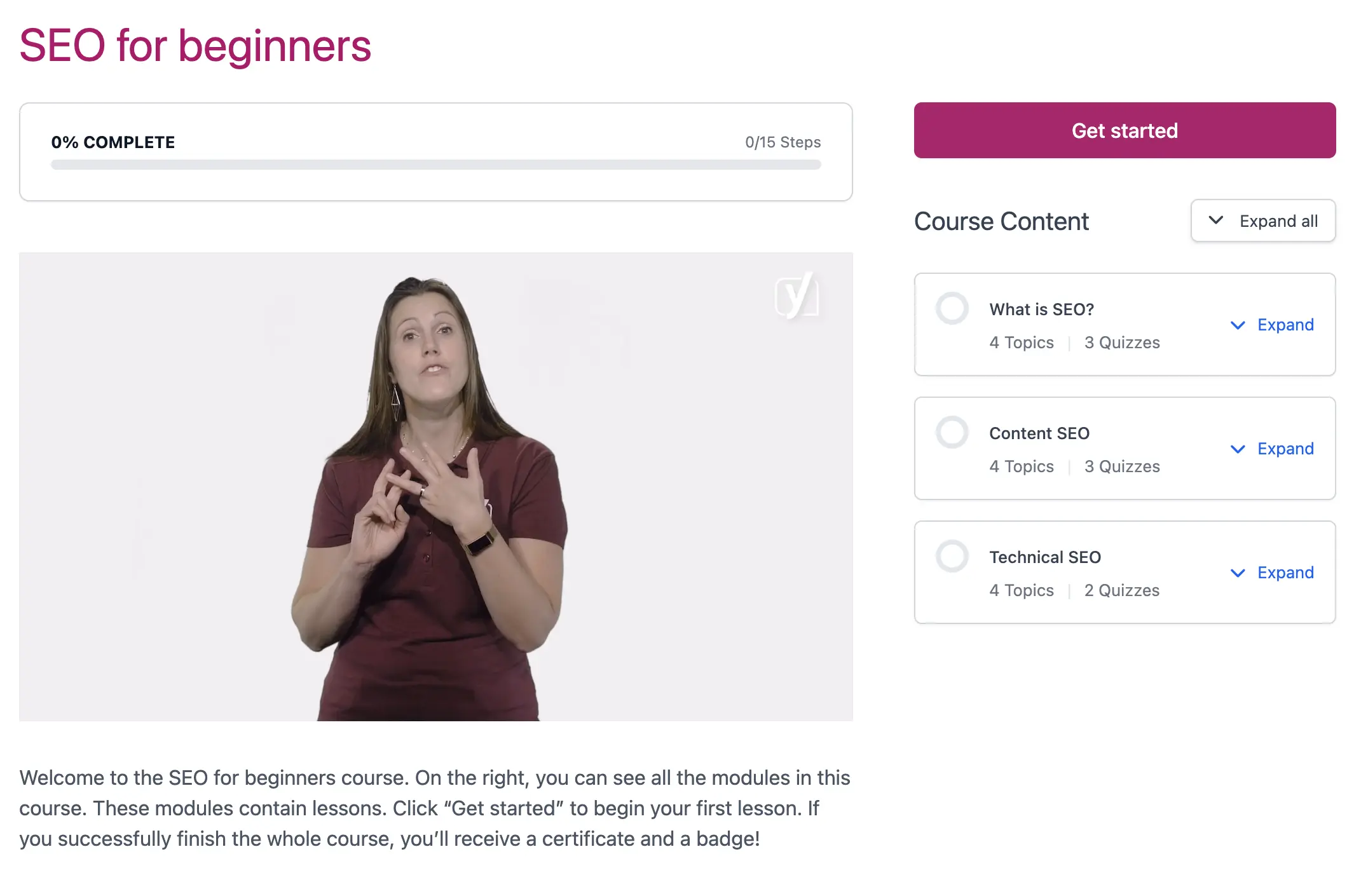 Yoast SEO Beginners Course