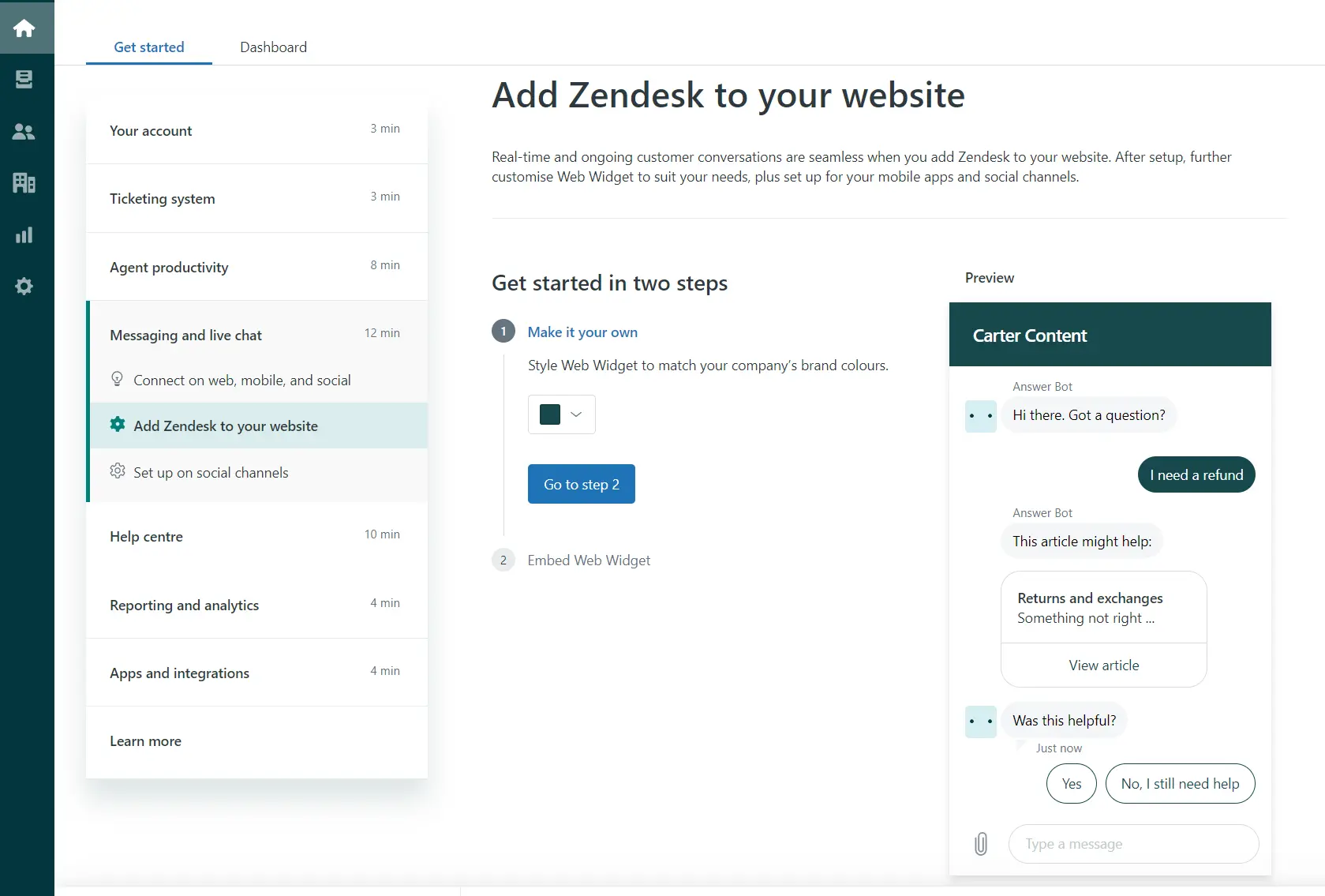 Zendesk Chat Widget